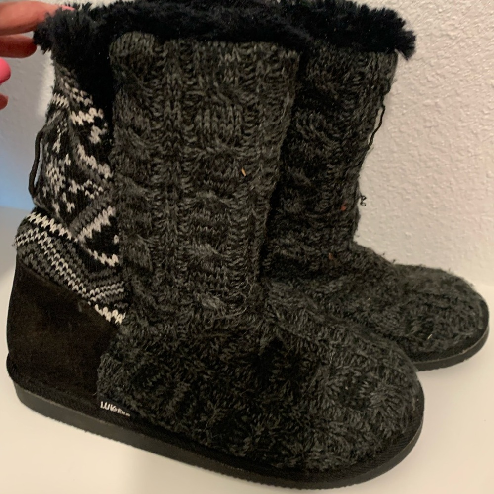 Luk-Ees Black Winter Knit Boots